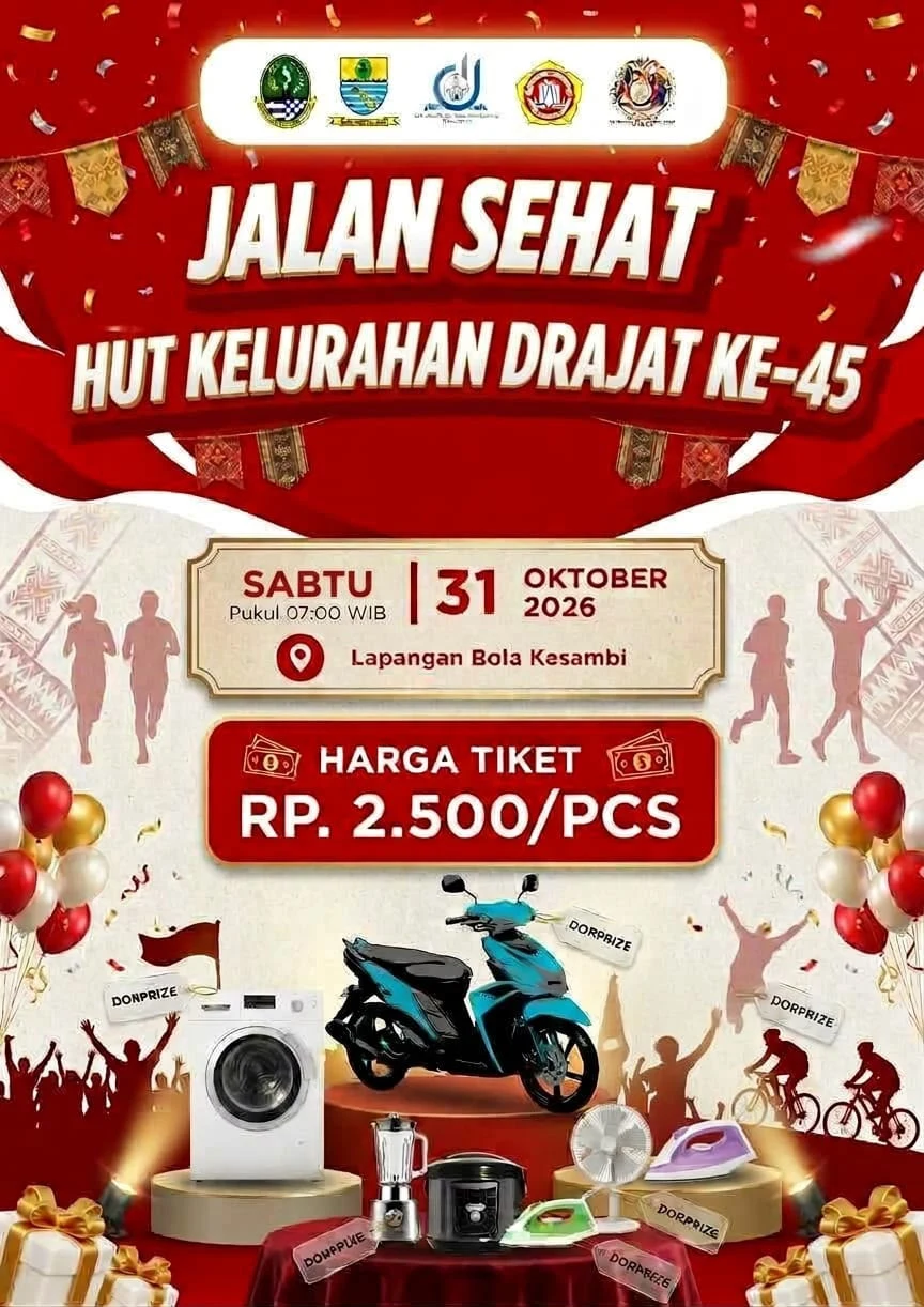 JALAN SEHAT BERSAMA: RAYAKAN HUT KELURAHAN DRAJAT KE-45!