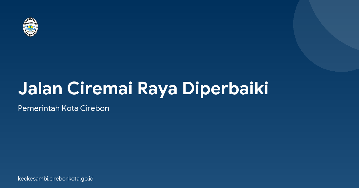 Jalan Ciremai Raya Diperbaiki