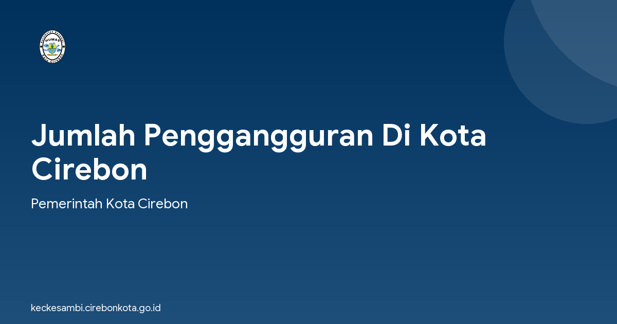 Jumlah Penggangguran Di Kota Cirebon
