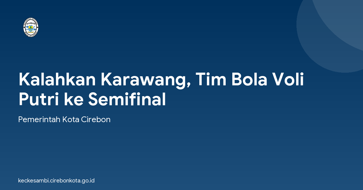 Kalahkan Karawang, Tim Bola Voli Putri ke Semifinal