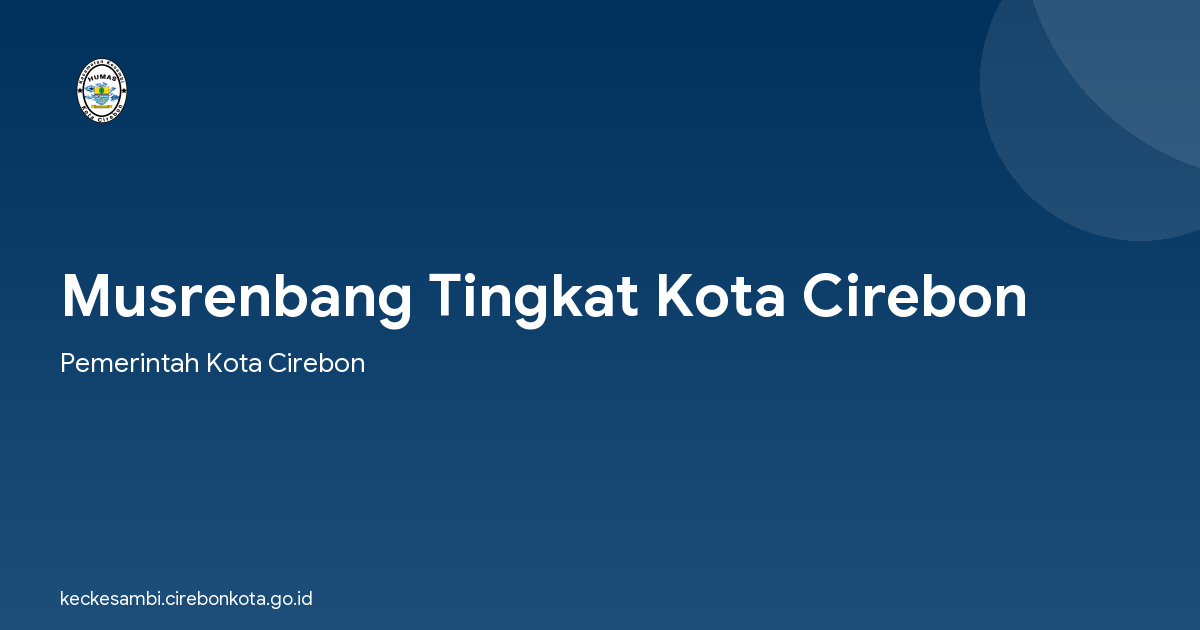 Musrenbang Tingkat Kota Cirebon