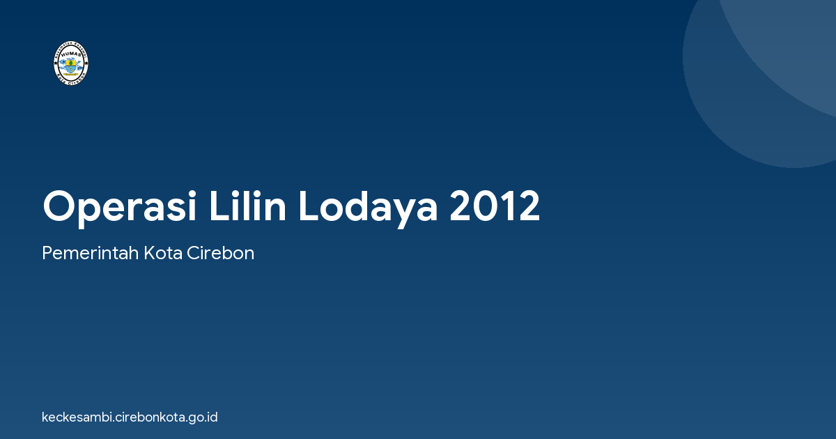 Operasi Lilin Lodaya 2012