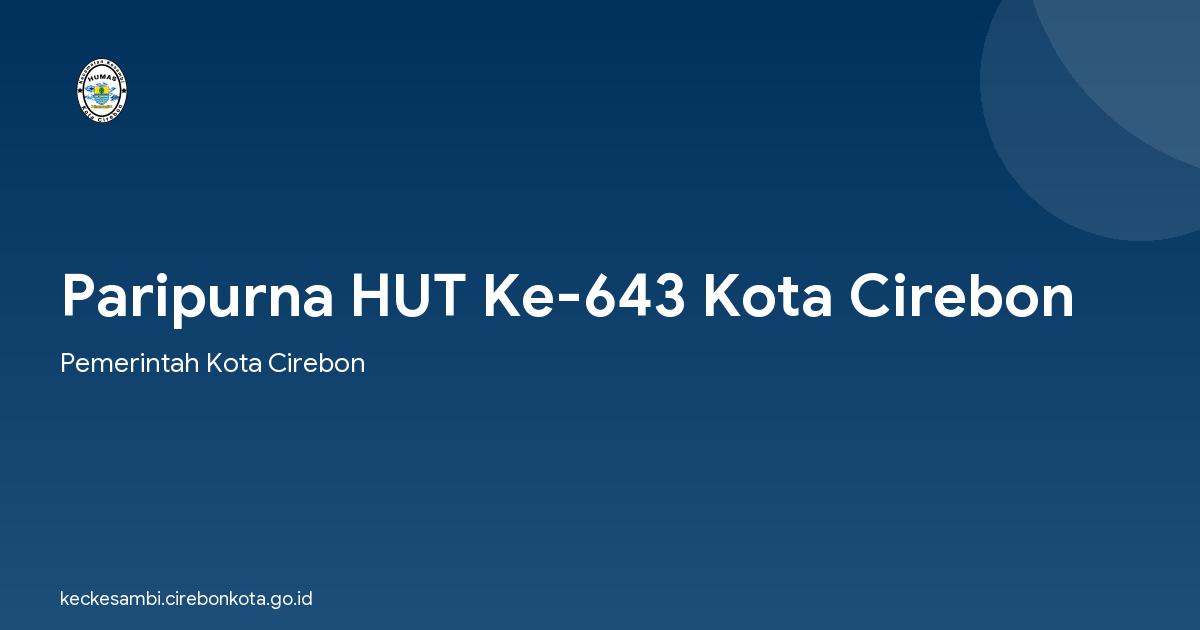 Paripurna HUT Ke-643 Kota Cirebon