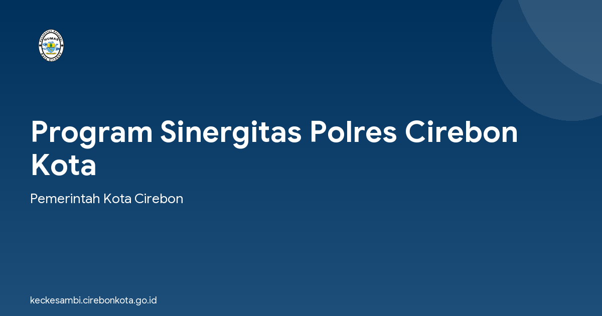Program Sinergitas Polres Cirebon Kota