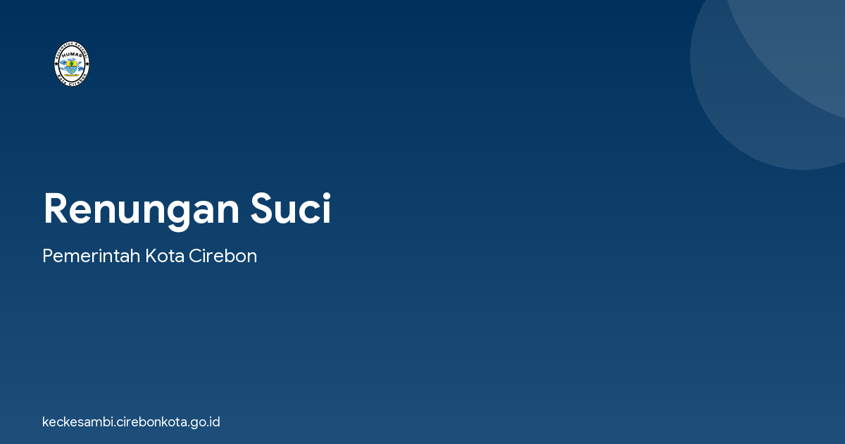 Renungan Suci