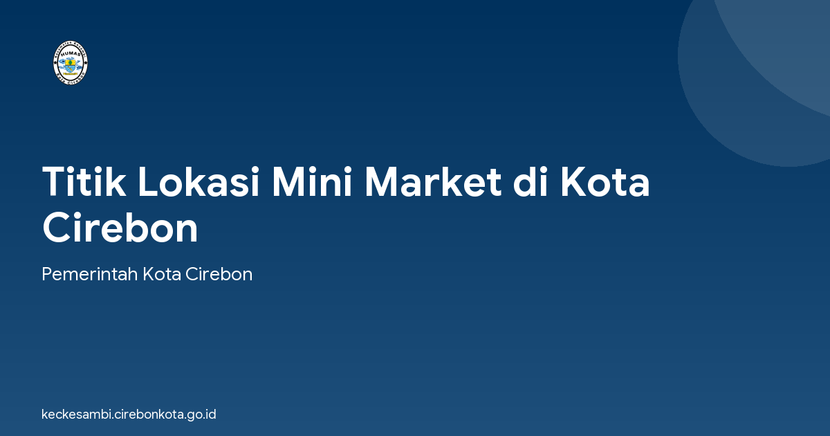 Titik Lokasi Mini Market di Kota Cirebon